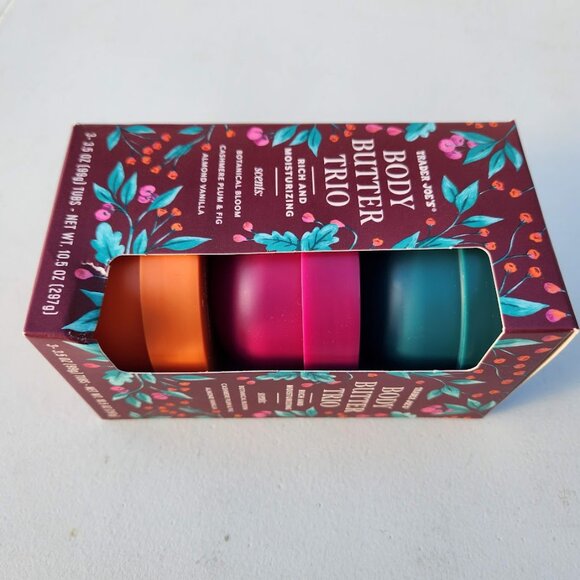 NEW Trader Joe's Body Butter Trio Gift Set Moisturizer Trader Joes Set of 3 Inc - Picture 7 of 10